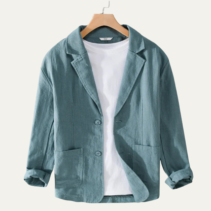 Men's Solid Linen Blazer