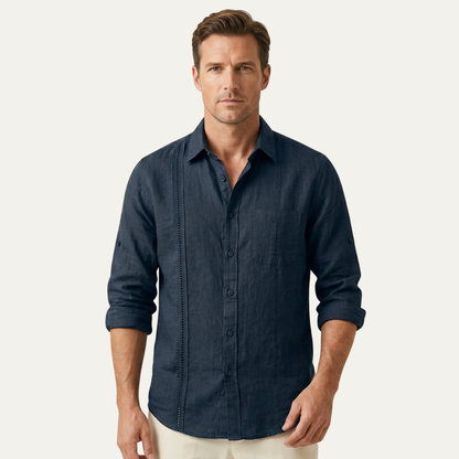 Men's Casual Beach Button Up Shirt