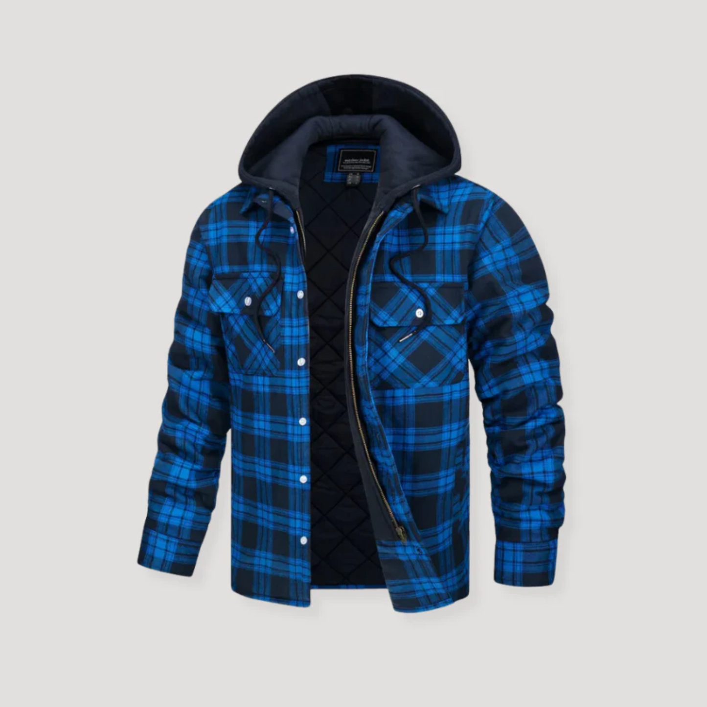 Warm Plaid Hooded Flannel Jacket