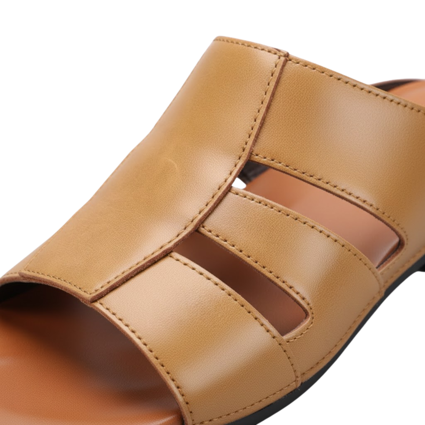 Premium Genuine Leather Slip On Slippers