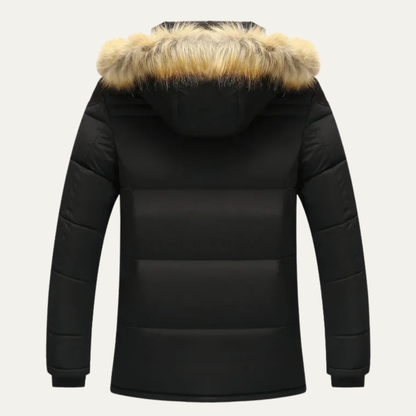 Men's Hooded Parka Jacket Fur Collar