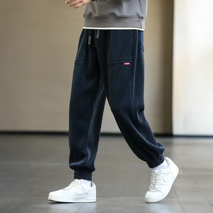Men's Jogger Pants Ribbed Cuff Hem