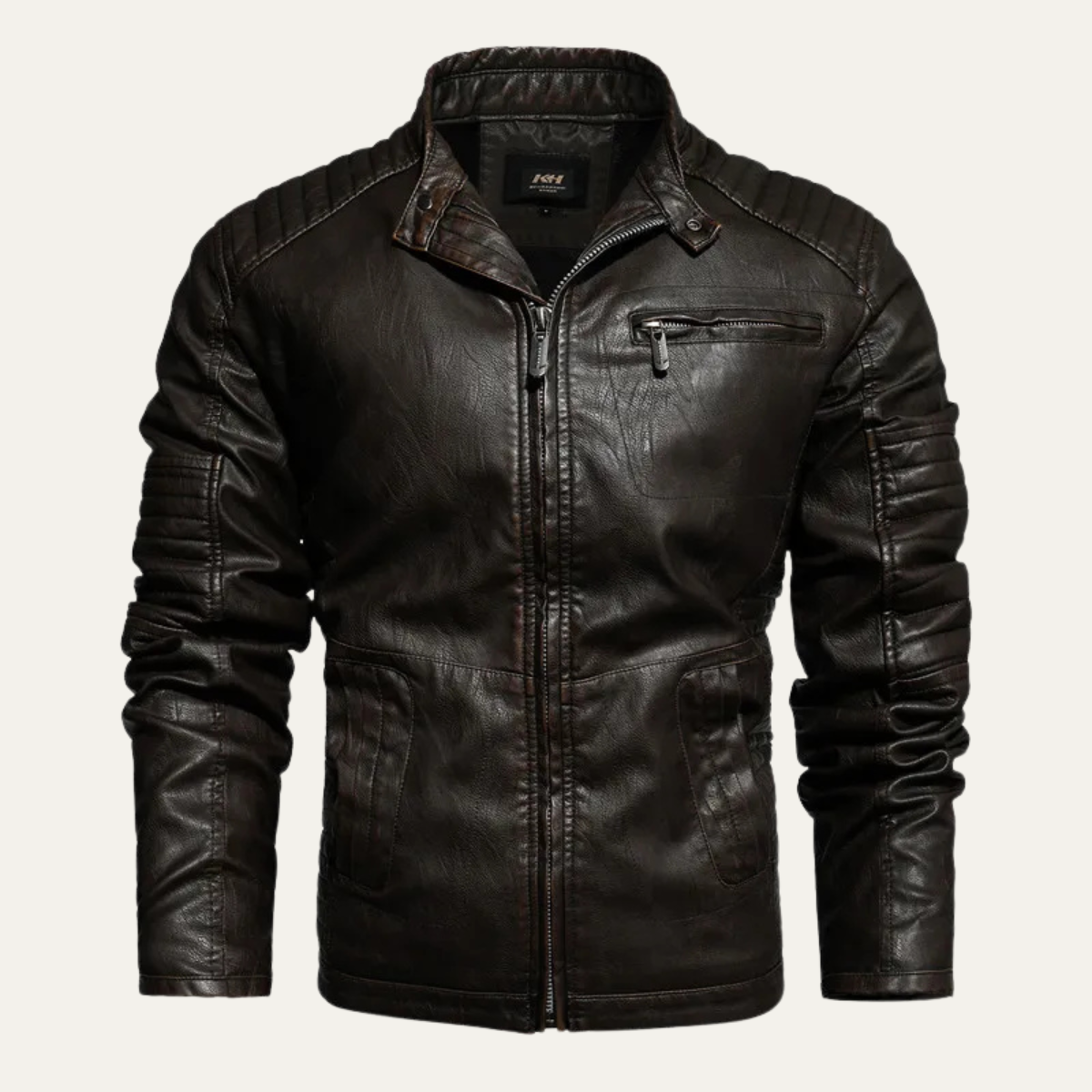 Willowstone Men's Leather Biker Jacket Classic