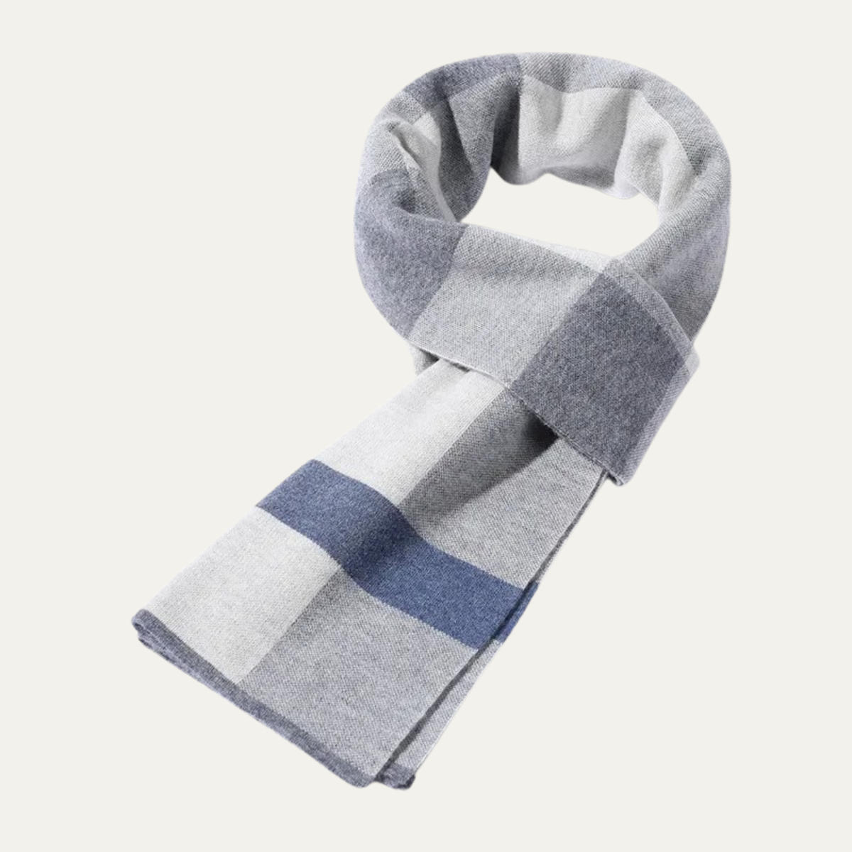Men's Classic Plaid Scarf Wool Knit