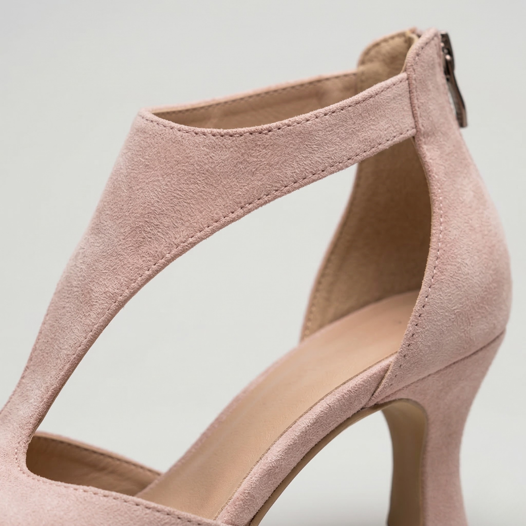 Peep Toe Heels Kitten Heel Ankle Strap Women