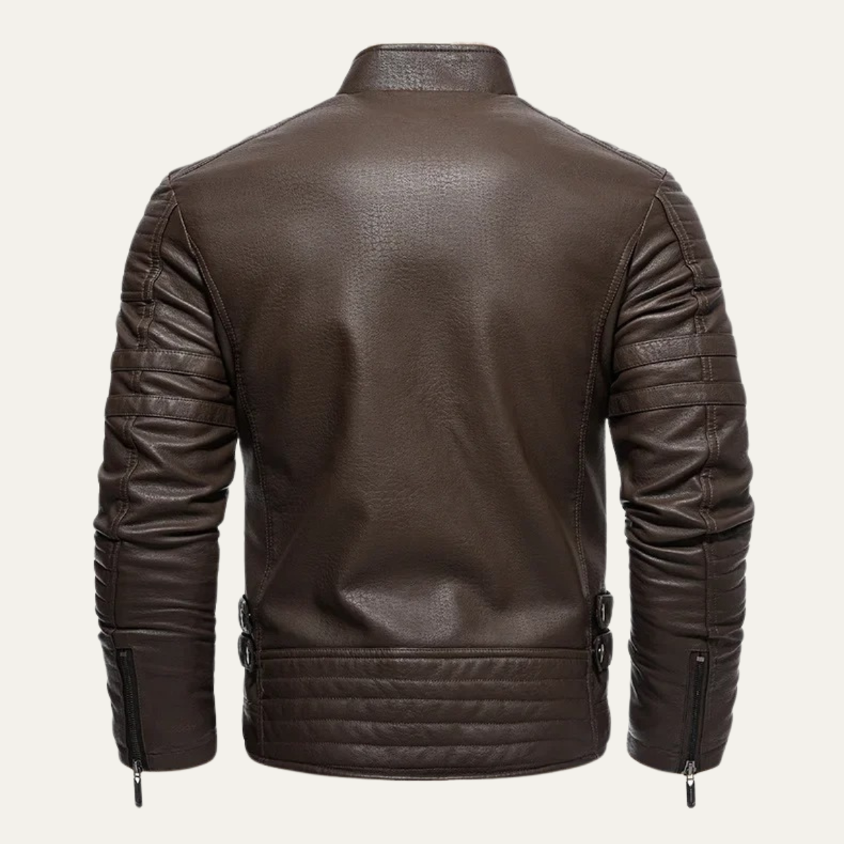 Men's Leather Jacket Shearling Lined Brown