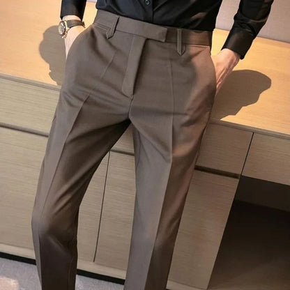 Men's Elegant Business Pants Silicone Coated Black