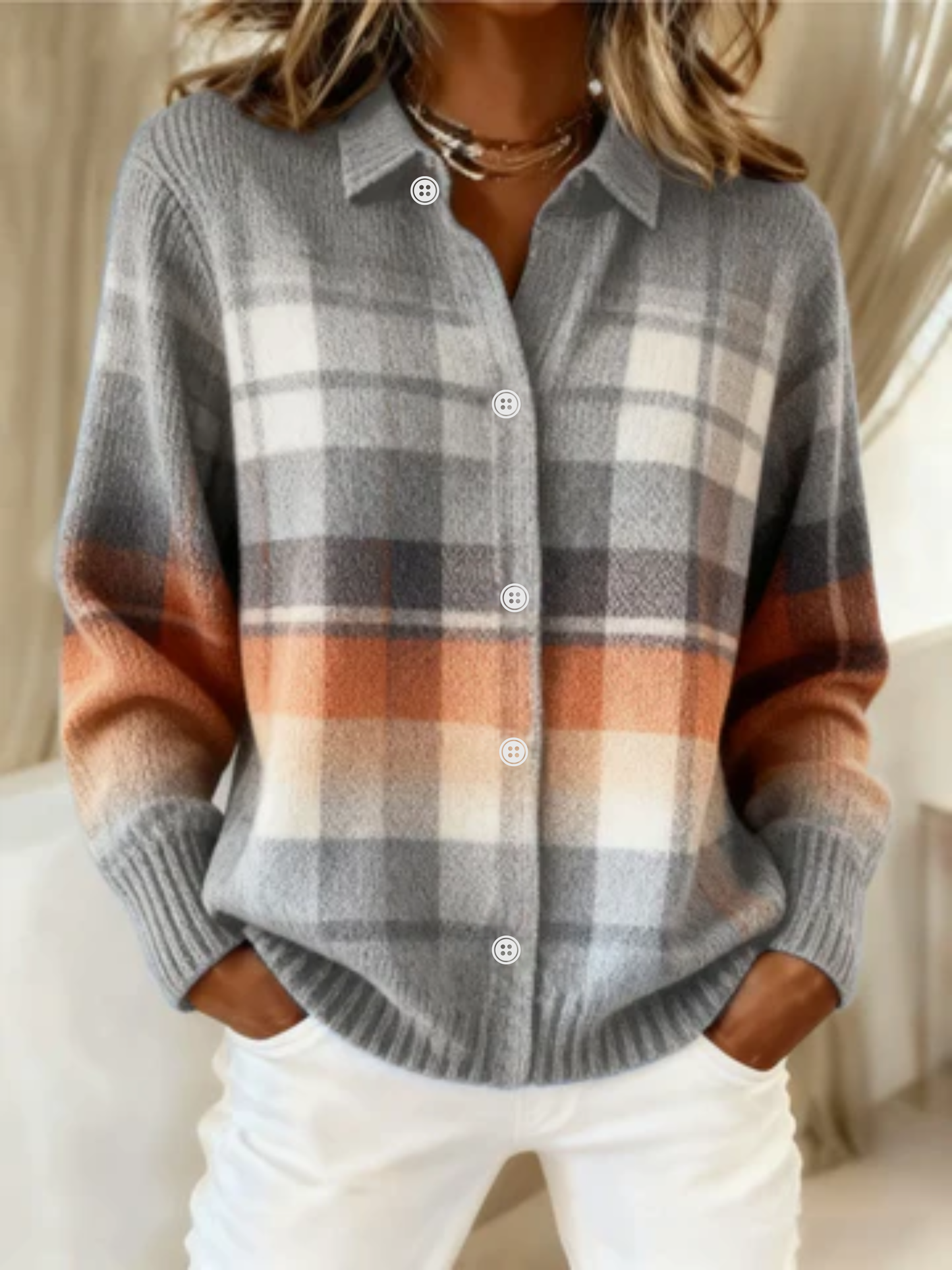 Marilyn Checkered Blouse - VibreMode