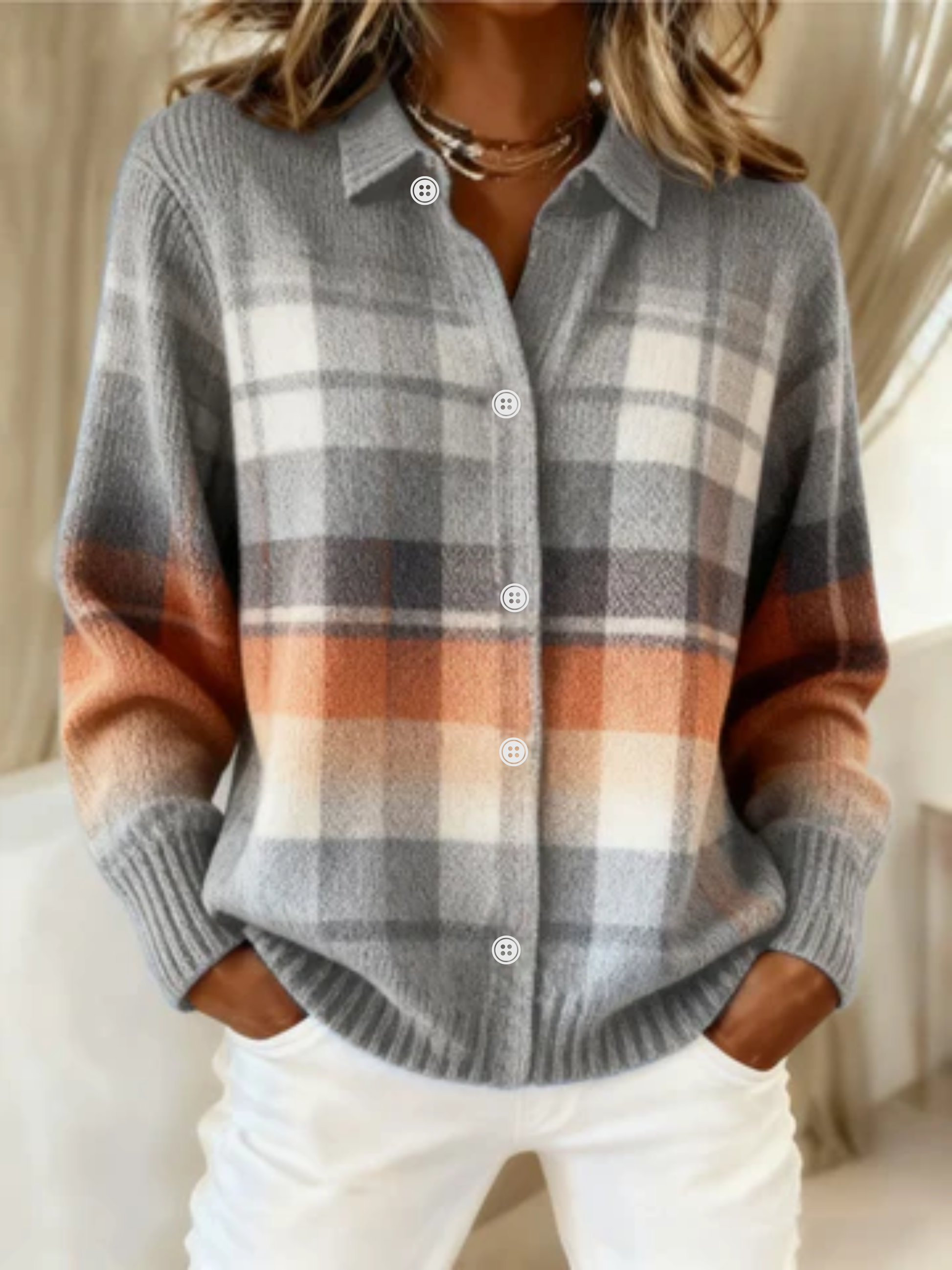 Marilyn Checkered Blouse - VibreMode