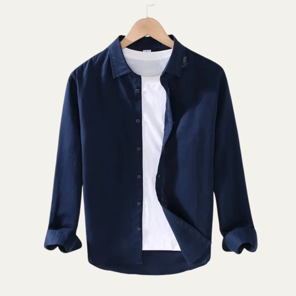 Men's Linen Cotton Shirt Summer Retro Style