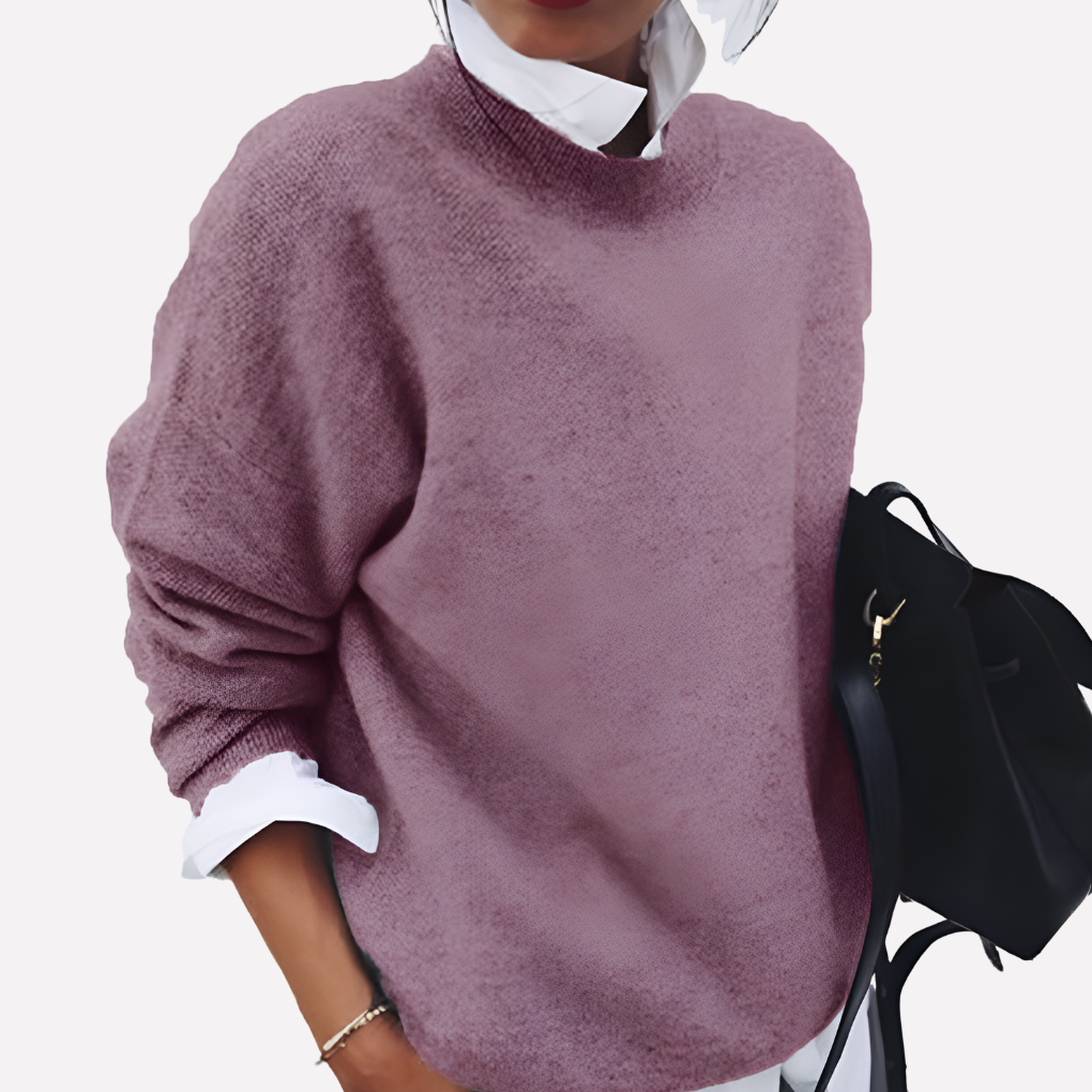 Women's Wool Crew Neck Sweater - VibreMode