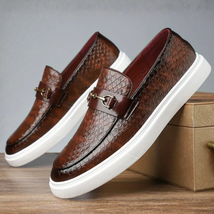 Men's Textured Slip-On Loafers