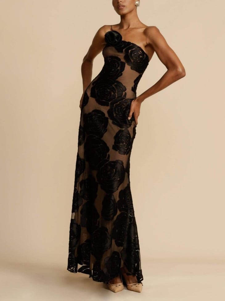 Women's Floral Maxi Dress Elegant Summer