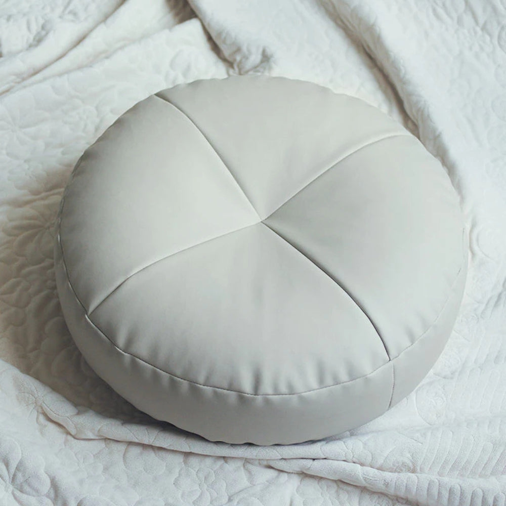 Japanese Style Nappa Leather Cushion Minimalist Comfort