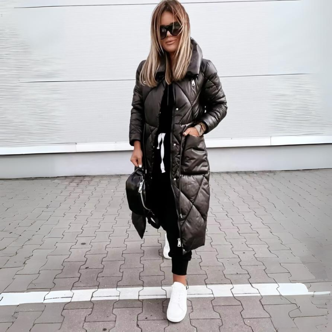 Stylish Faux Fur Parka Coat