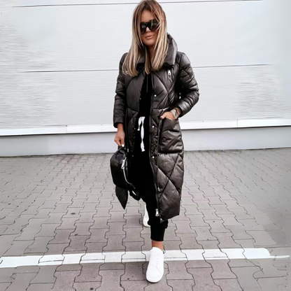 Stylish Faux Fur Parka Coat