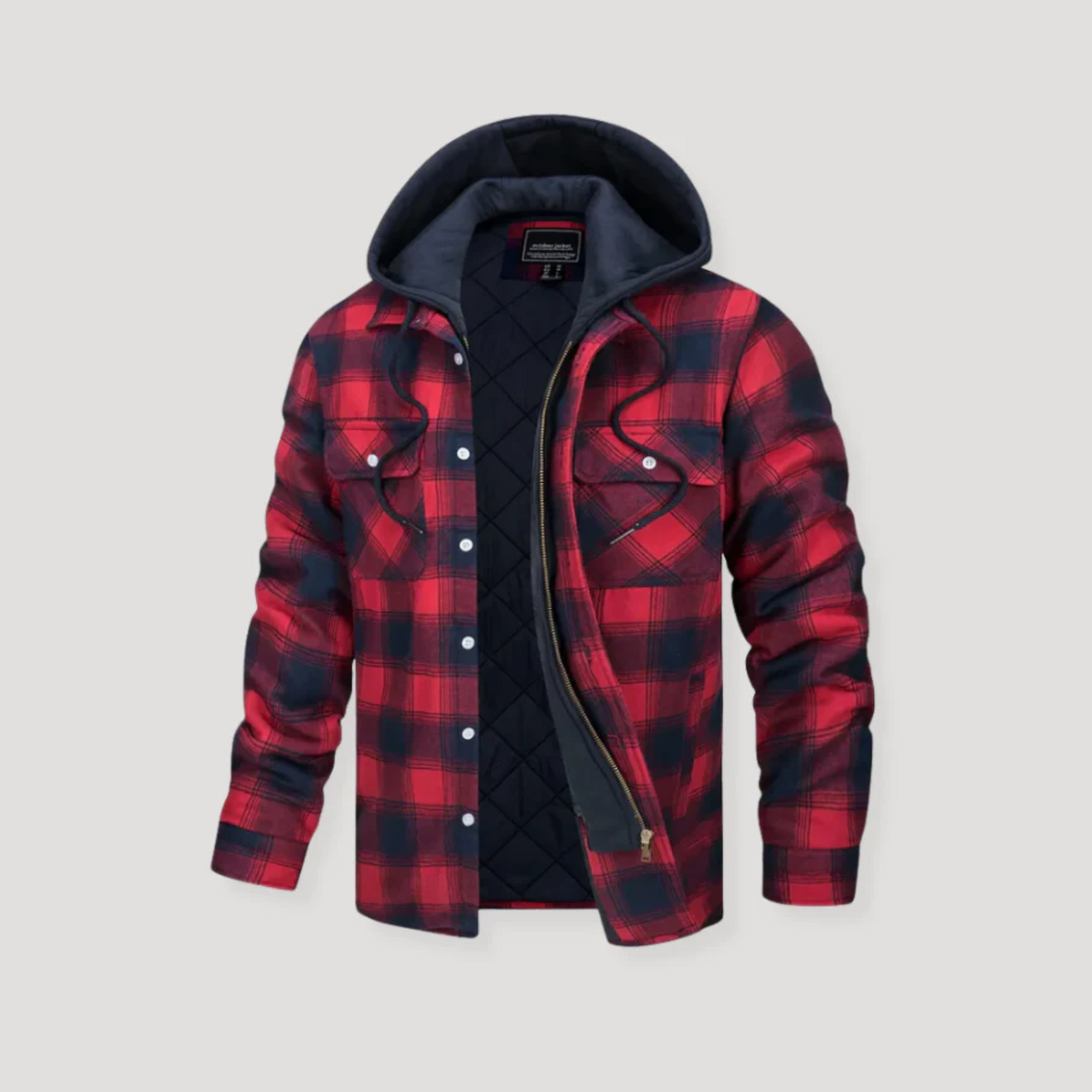 Warm Plaid Hooded Flannel Jacket