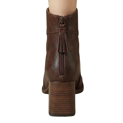 Ankle Boots Block Heel Square Toe Women