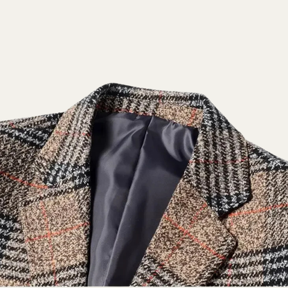 Men's Tweed Blazer Slim Fit Plaid