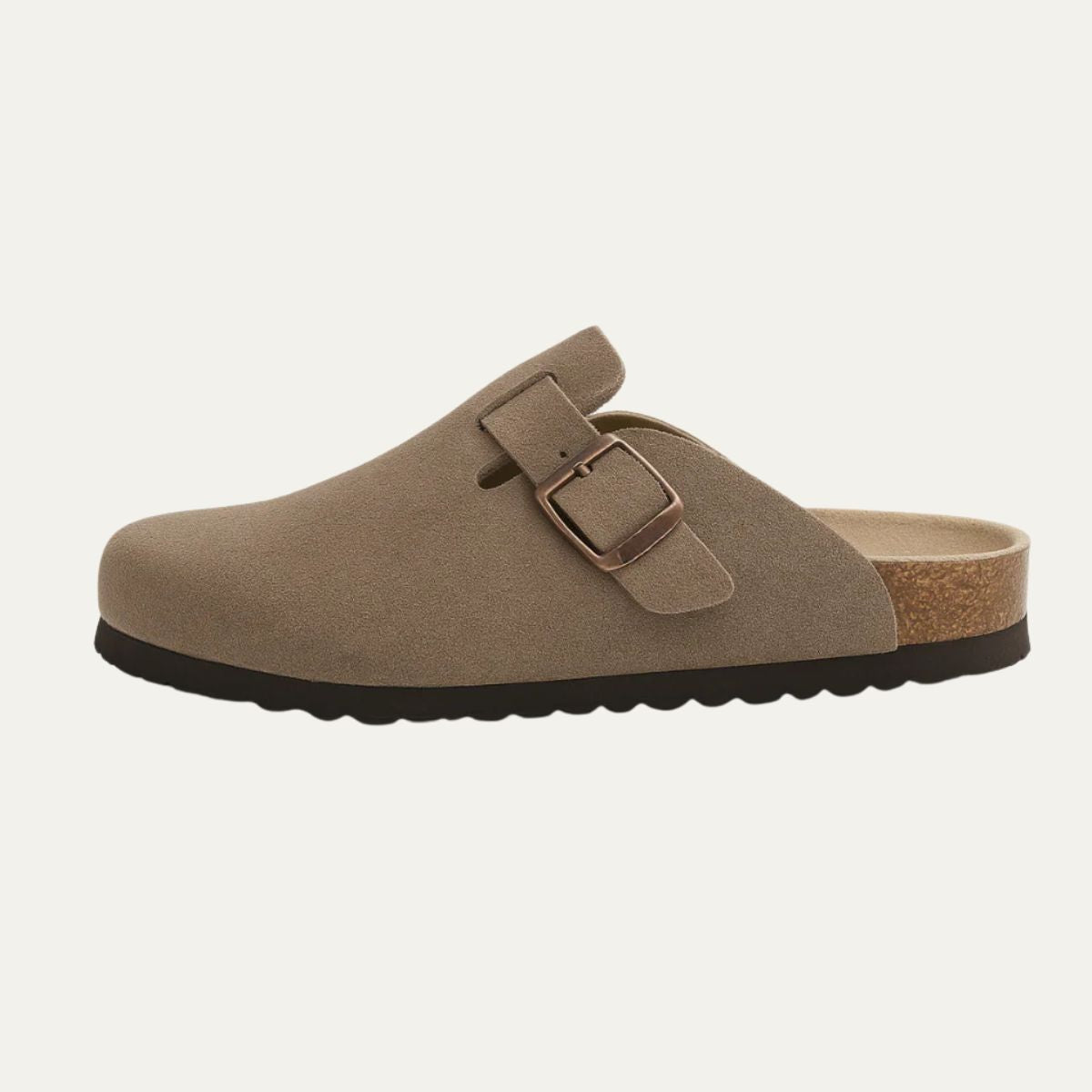 Men's Suede Moccasin Slippers Khaki - VibreMode
