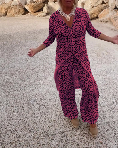Women's Printed Two-Piece Set