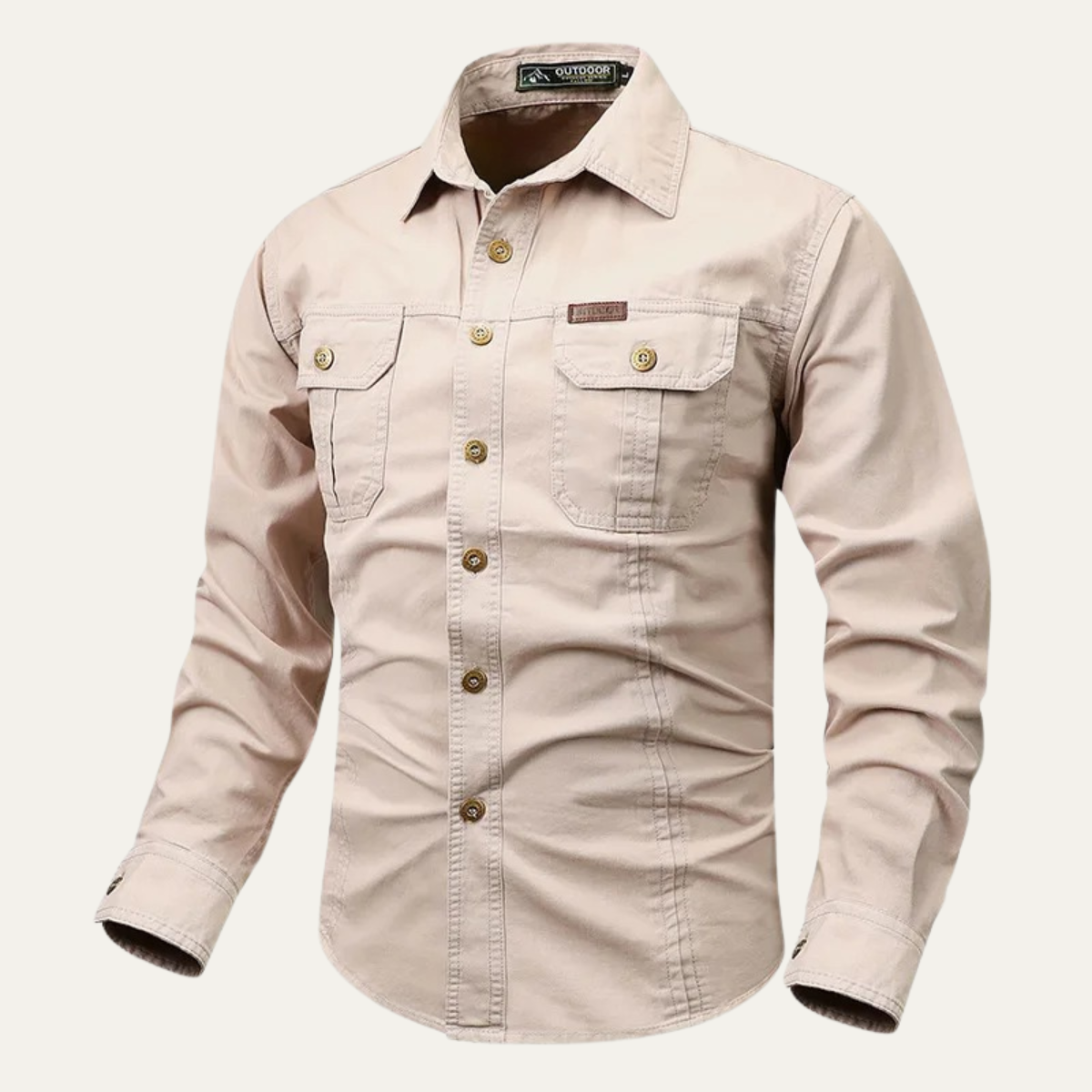 Men's Tactical Shirt Cotton With Multiple Pockets