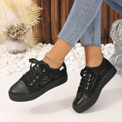 Women's Lace Sneakers Casual Fashion - VibreMode