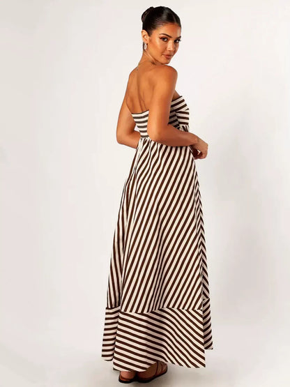 Women's Strapless Maxi Dress Elegant