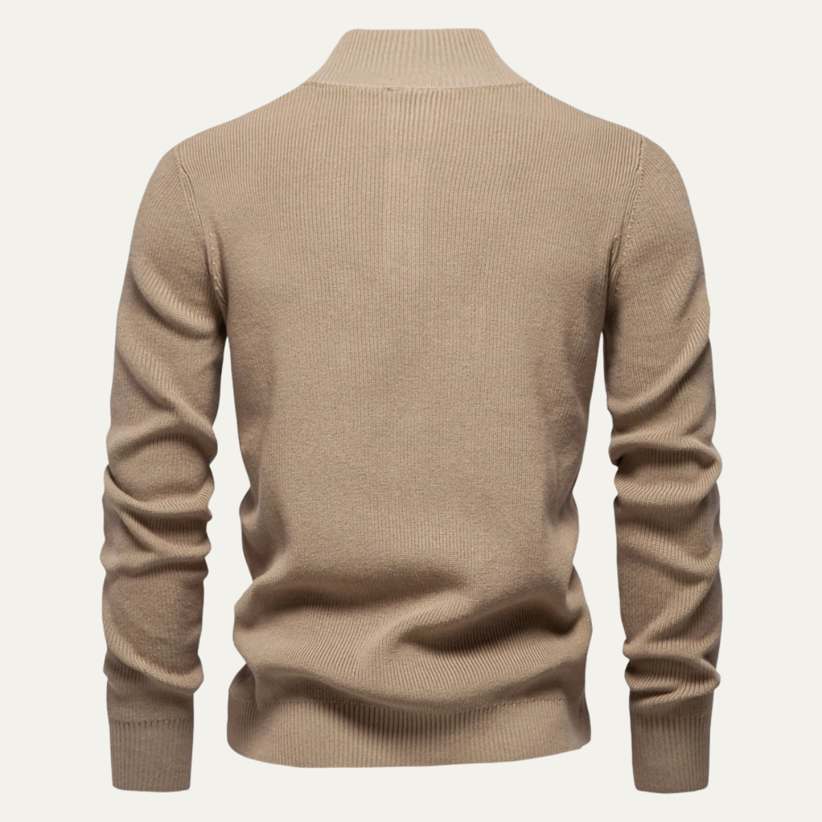 Vulcano Men's Turtleneck Sweater Mock Neck Button Up