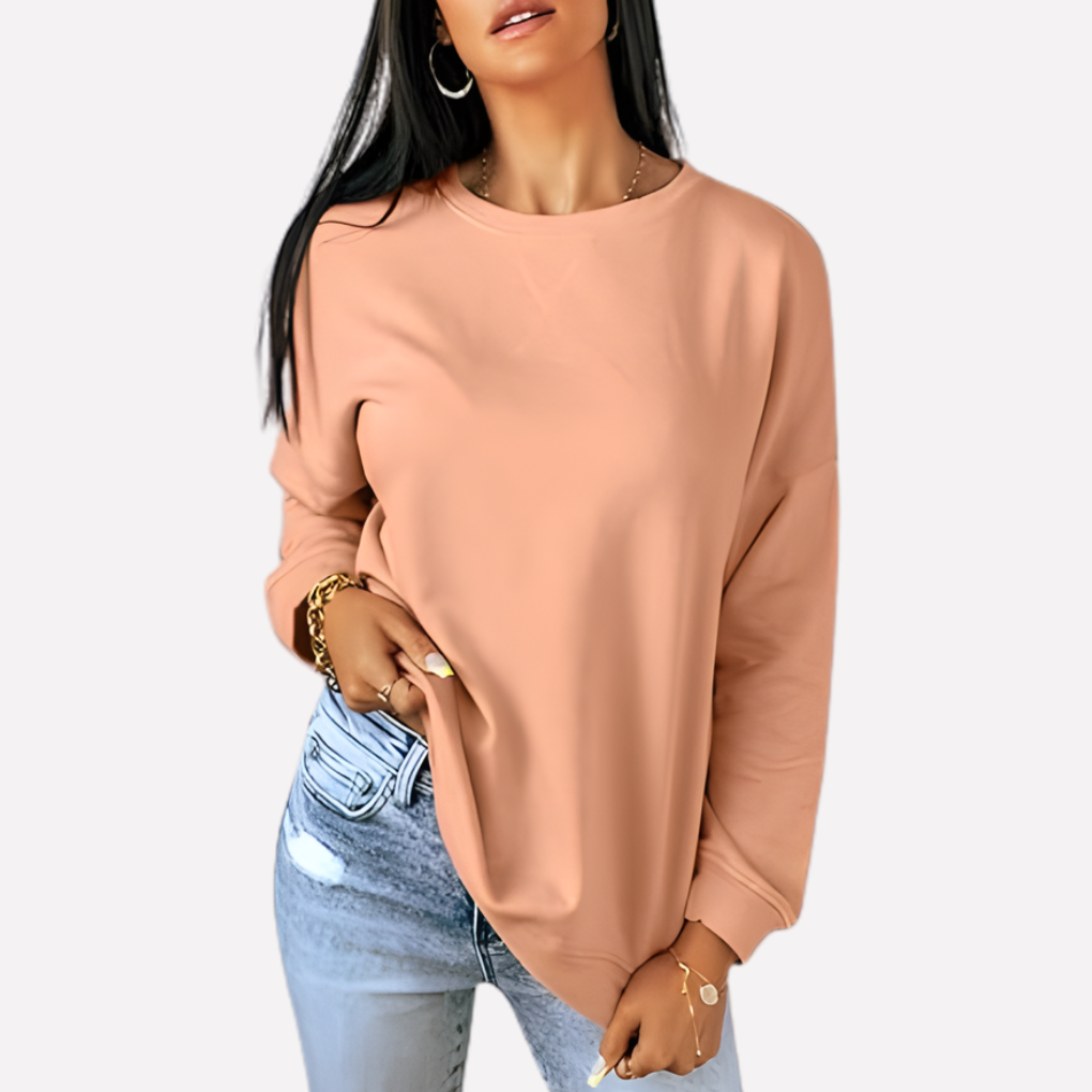 Women's Crew Neck Sweatshirt Cotton