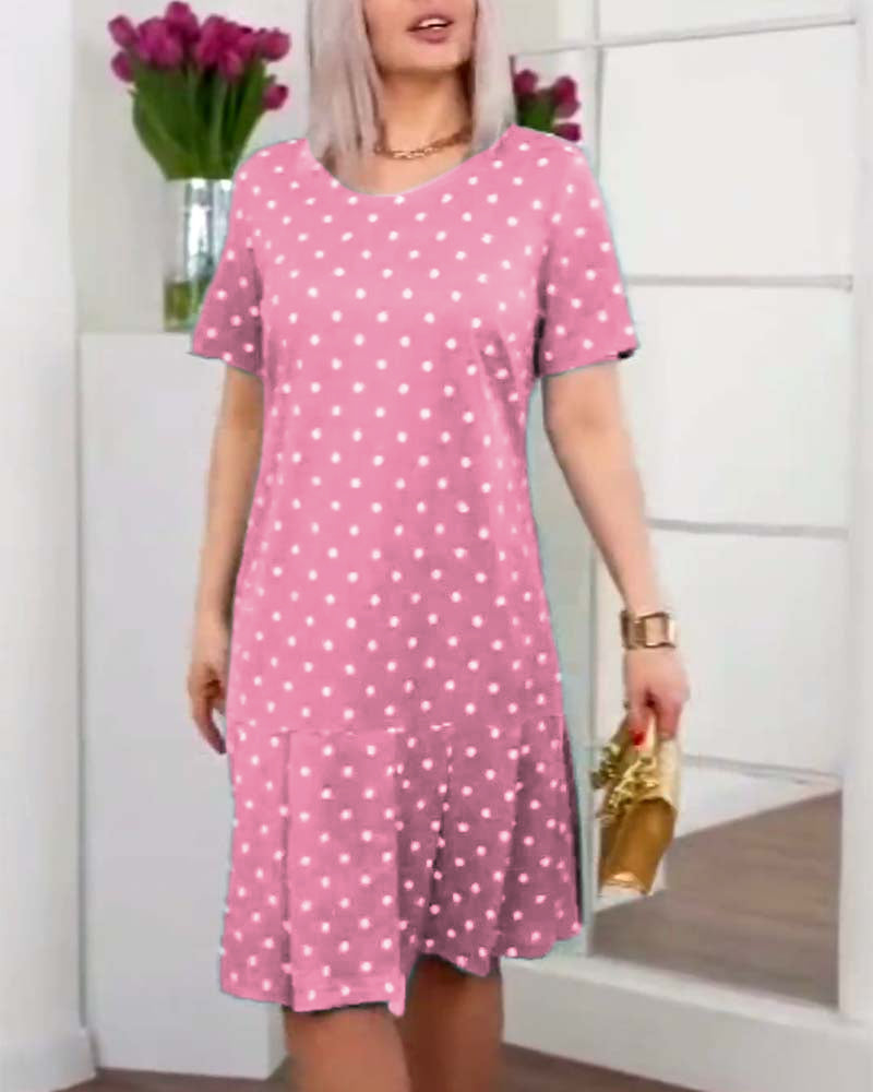 Fun Dot Pattern Summer Dress