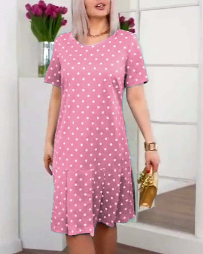 Fun Dot Pattern Summer Dress