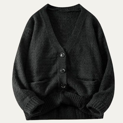 Men's Knitted Cardigan Soft V Neck Button Down