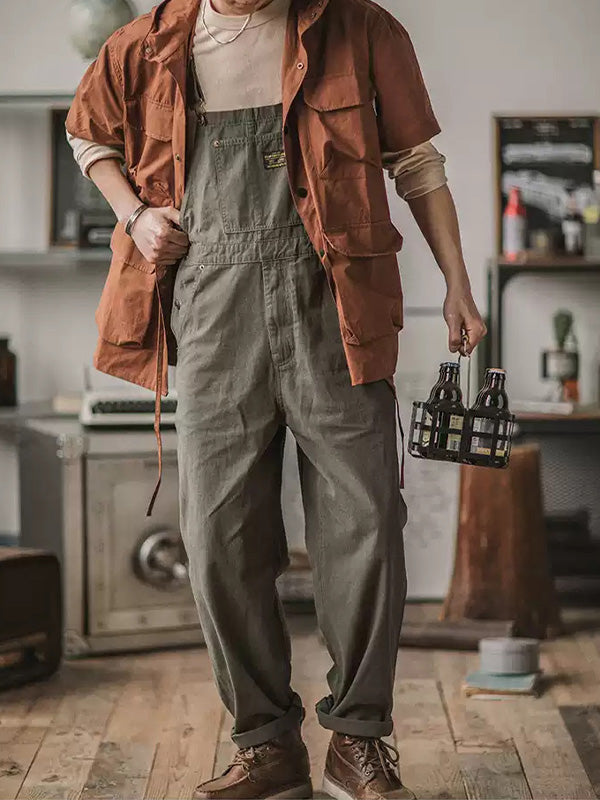 Unisex Canvas Overalls Vintage Style