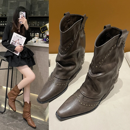 Decorative Embellished Cowboy Boots