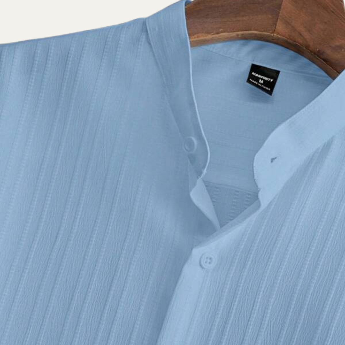 Men's Linen Summer Shirt Pants Set Soft Beige