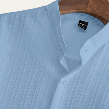 Men's Linen Summer Shirt Pants Set Soft Beige