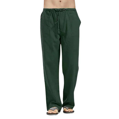 Ralph Men's Linen Pants Breathable Oversized Fit