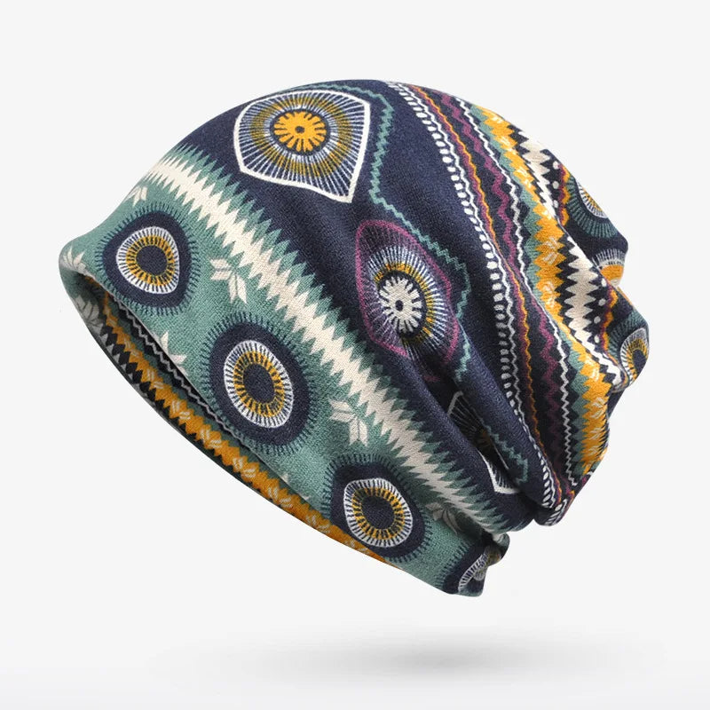 Women's Slouchy Geometric Beanie Casual - VibreMode