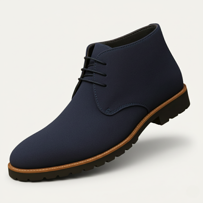 Men's Suede Chukka Boots Rubber Sole Brown