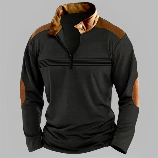 Contrast Color Male Sweatshirt Jacket - VibreMode