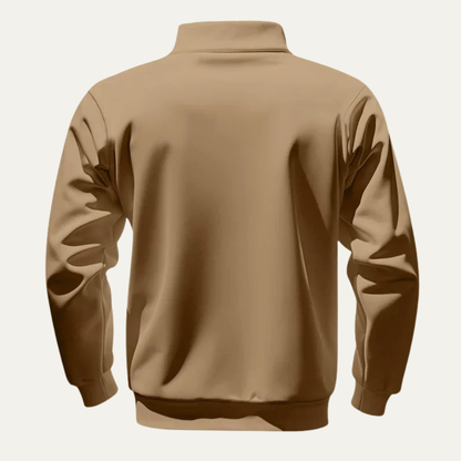 Men's Casual Half Zip Sweater With Pocket