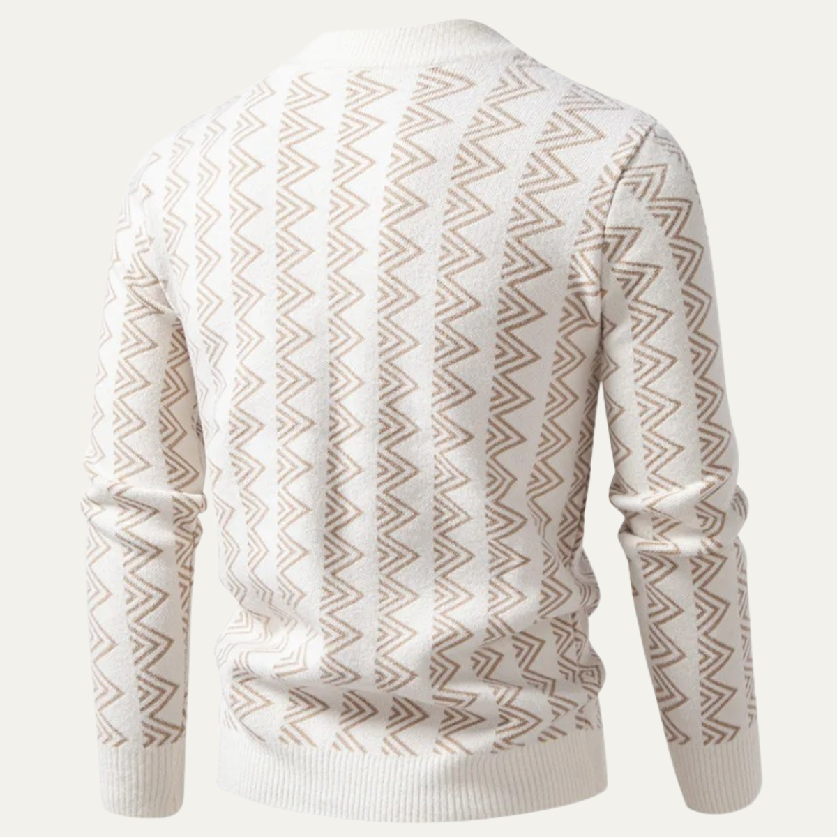 Men's Geometric Crew Neck Sweater