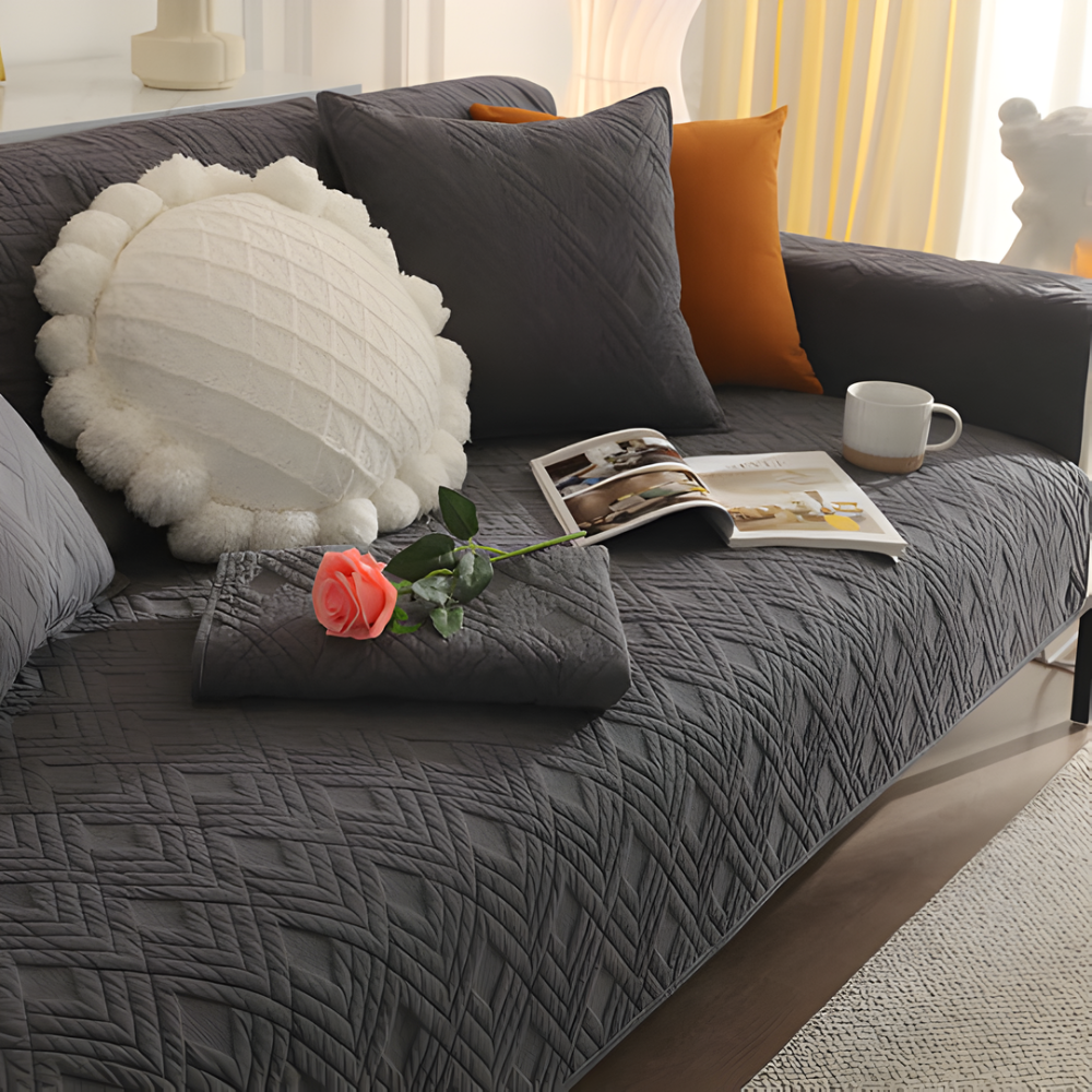 Quilted Sectional Sofa Slipcover