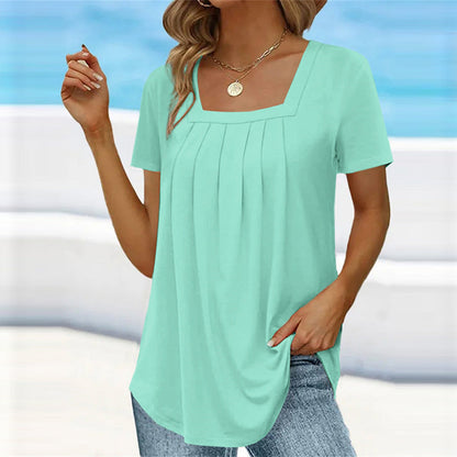 Elegant Women's Pleated Blouse