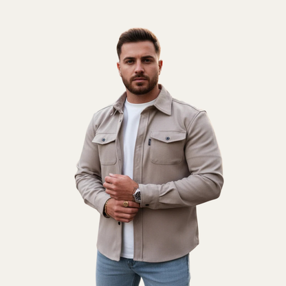 Men's Cotton Blend Button Up Shirt