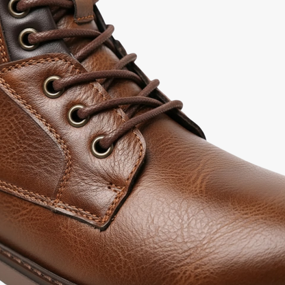 Rugged Men's High Top Leather Boots Outdoor Work Boots