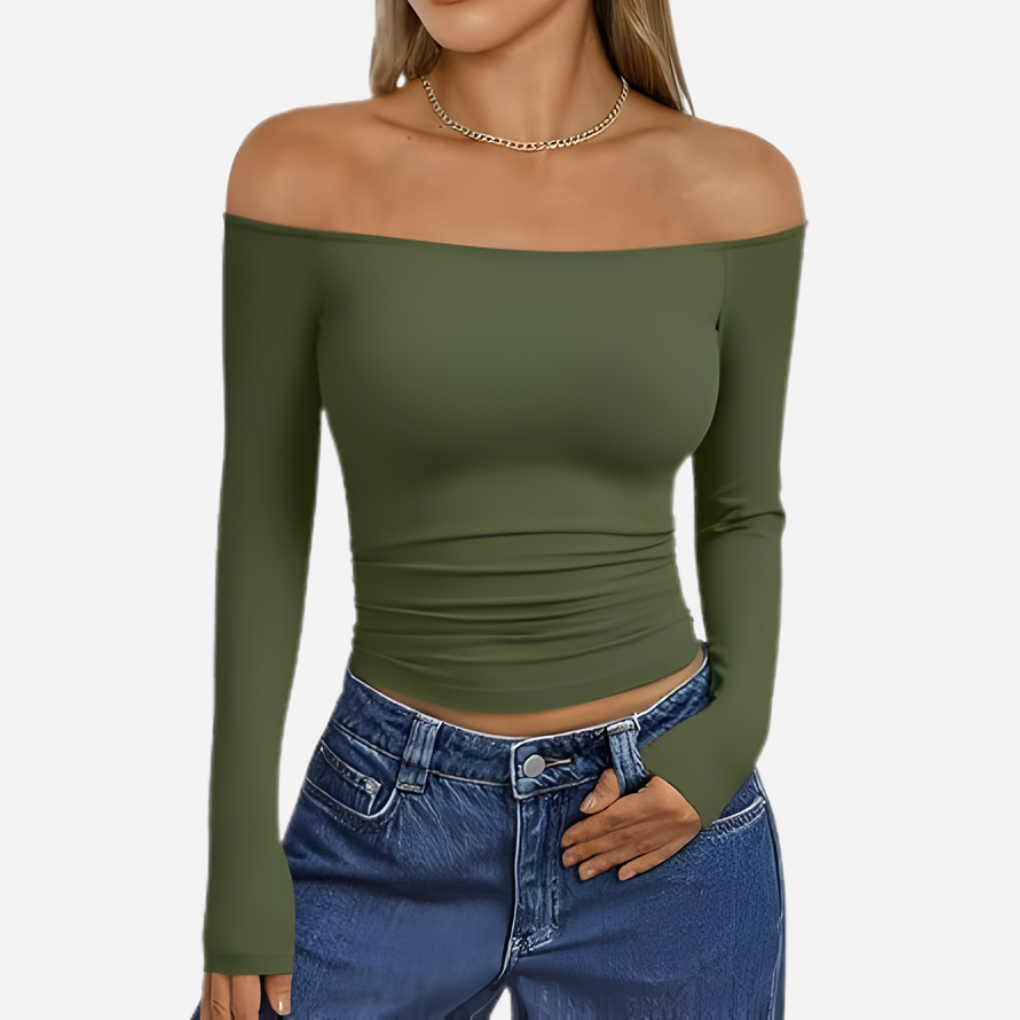 Women's Off The Shoulder Long Sleeve Blouse