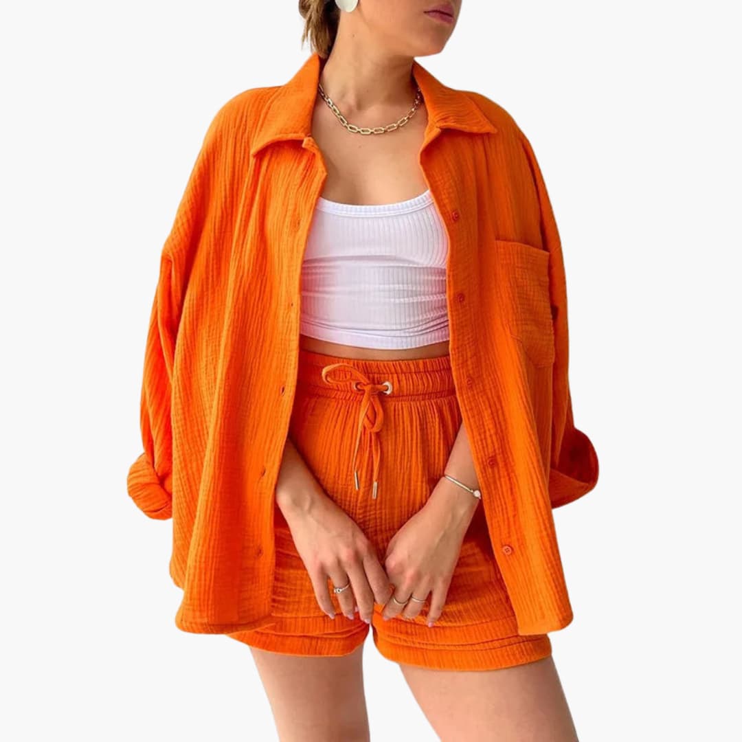 Women's 3 Piece Set High Waist Shorts