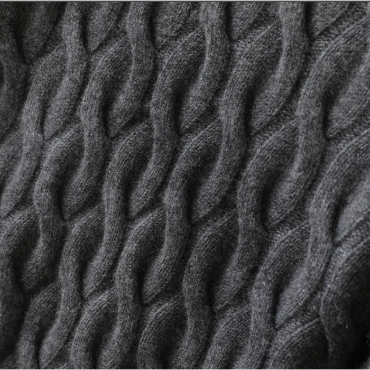 Men's Cable Knit Crewneck Sweater Warm Winter